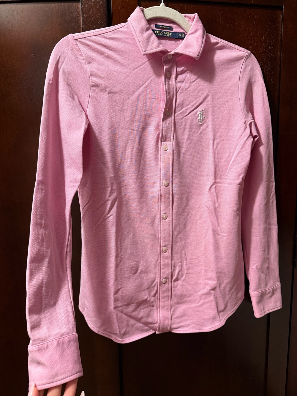 Ralph Lauren Pink Long-Sleeve Polo Button-Up Shirt